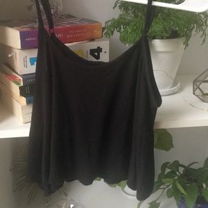 Black Crop Tank Top